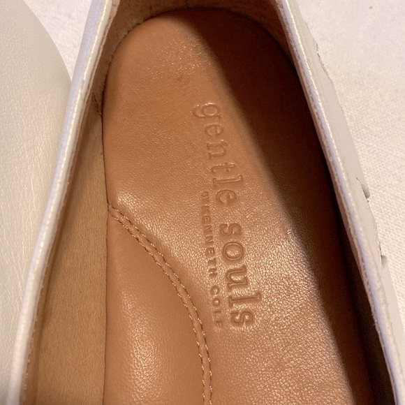 Gentle souls by Kenneth Cole women’s white leather multi star glitter loafers 9 - Picture 8 of 9